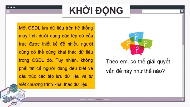 Soạn giáo án điện tử Khoa học máy tính 11 KNTT Bài 12: Hệ quản trị cơ sở dữ liệu và hệ cơ sở dữ liệu