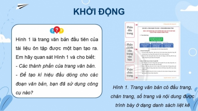 Soạn giáo án điện tử Tin học 8 CTST Bài 9A: Trình bày văn bản