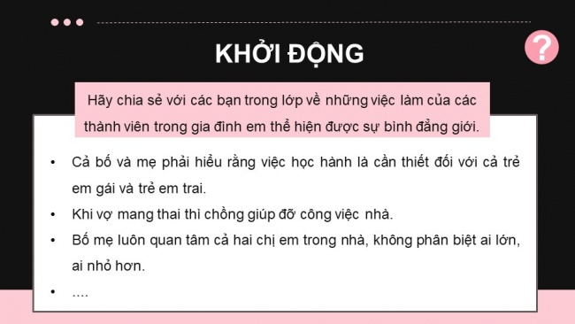 Soạn giáo án điện tử kinh tế pháp luật 11 KNTT Bài 10: Bình đẳng trong các lĩnh vực