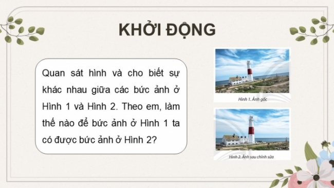 Soạn giáo án điện tử Tin học 8 CTST Bài 10B: Xoay, cắt, thêm chữ vào ảnh