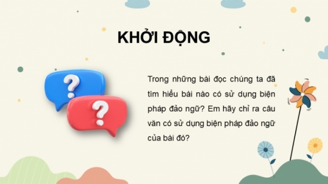 Soạn giáo án điện tử Ngữ văn 8 CTST Bài 6 TH tiếng Việt: Đảo ngữ; Câu hỏi tu từ