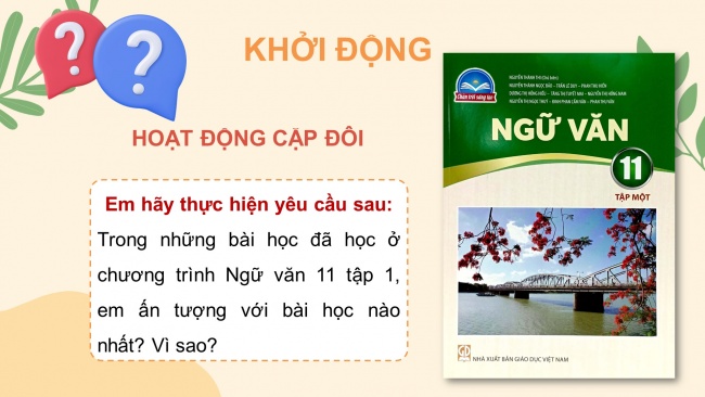 Soạn giáo án điện tử ngữ văn 11 CTST Ôn tập học kì I