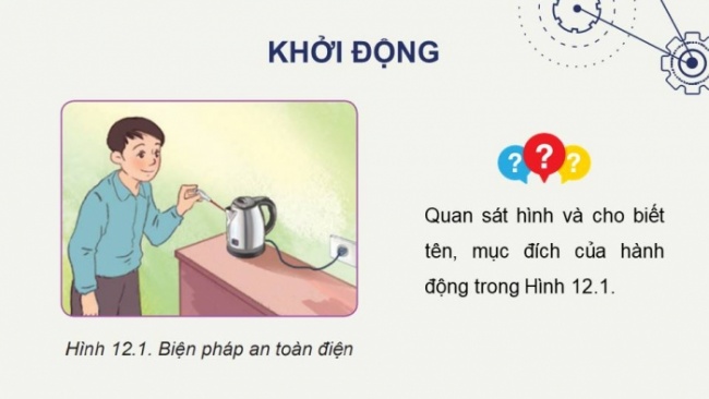 Soạn giáo án điện tử Công nghệ 8 KNTT Bài 12: Biện pháp an toàn điện