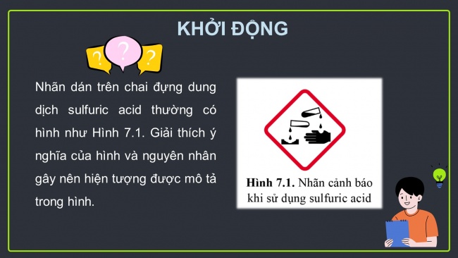 Soạn giáo án điện tử hóa học 11 Cánh diều  Bài 7: Sulfuric acid và muối sulfate