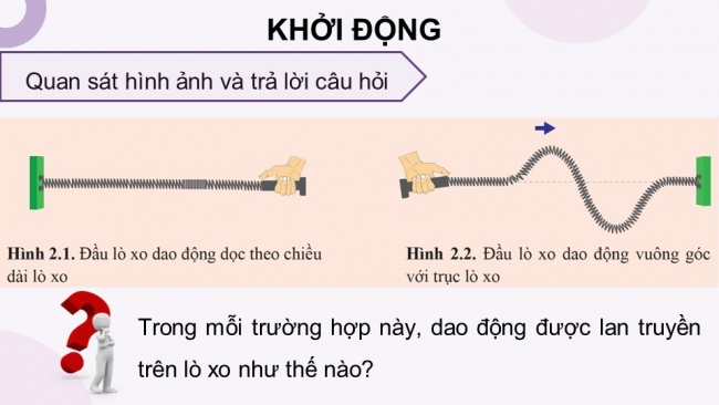 Soạn giáo án điện tử vật lí 11 Cánh diều Chủ đề 2 Bài 2: Sóng dọc và sóng ngang