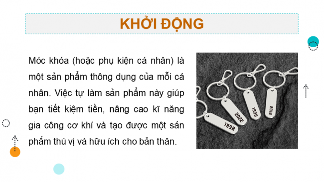 Soạn giáo án điện tử Công nghệ 8 KNTT Bài 10: Dự án: Gia công chi tiết bằng dụng cụ cầm tay