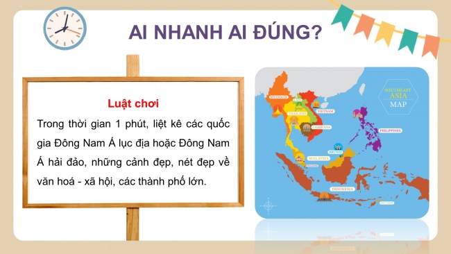 Soạn giáo án điện tử địa lí 11 Cánh diều Bài 11: Vị trí địa lí, điều kiện tự nhiên, dân cư, xã hội và kinh tế Đông Nam Á (P1)