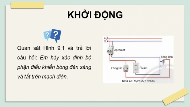 Soạn giáo án điện tử Công nghệ 8 CTST Bài 9: Mạch điện