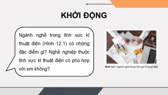 Soạn giáo án điện tử Công nghệ 8 CTST Bài 12: Ngành nghề phổ biến trong lĩnh vực kĩ thuật điện