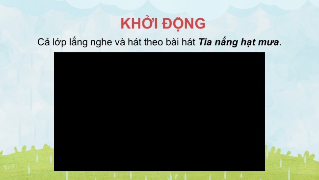 Soạn giáo án điện tử âm nhạc 4 KNTT Tiết 20: Hát: Hạt mưa kể chuyện; Ôn đọc nhạc: Bài số 3