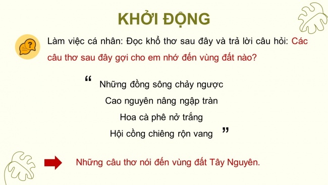 Soạn giáo án điện tử lịch sử và địa lí 4 CTST Bài 19: Thiên nhiên vùng Tây Nguyên