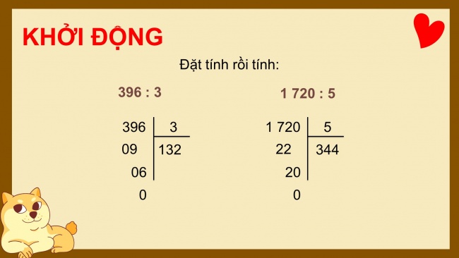 Soạn giáo án điện tử toán 4 cánh diều Bài 38. Chia cho số có một chữ số