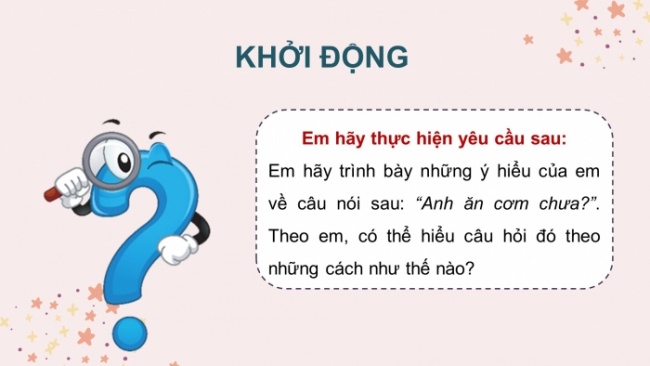 Soạn giáo án điện tử Ngữ văn 8 KNTT Bài 5 TH tiếng Việt: Nghĩa tường minh và nghĩa hàm ẩn của câu