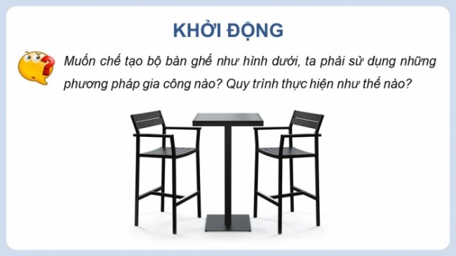 Soạn giáo án điện tử Công nghệ 8 CTST Bài 5: Gia công cơ khí