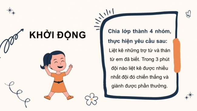 Soạn giáo án điện tử Ngữ văn 8 CTST Bài 5 TH tiếng Việt: Đặc điểm và chức năng của trợ từ, thán từ