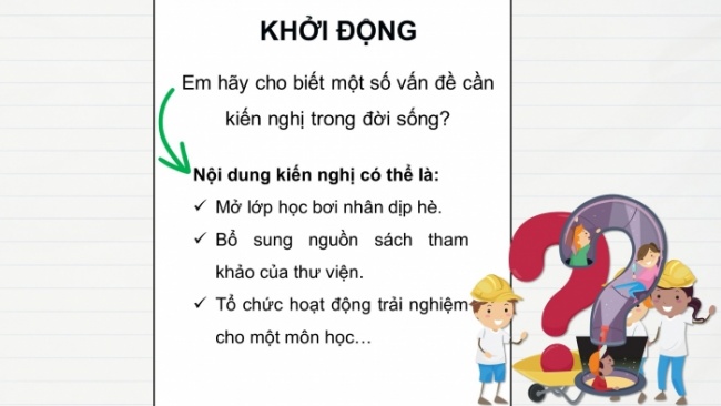 Soạn giáo án điện tử Ngữ văn 8 CTST Bài 5 Viết: Viết văn bản kiến nghị về một vấn đề của đời sống