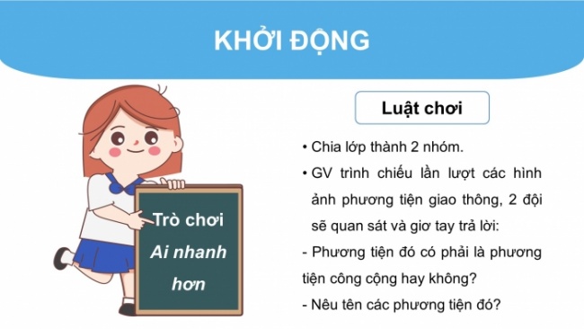 Soạn giáo án điện tử Mĩ thuật 8 KNTT Bài 11: Phương tiện giao thông công cộng trong sáng tạo mĩ thuật