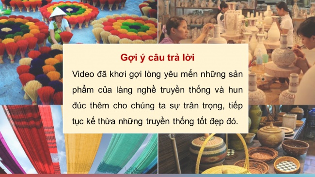 Soạn giáo án điện tử HĐTN 4 cánh diều Tuần 17: Nghề truyền thống quê em - Hoạt động 1, 2