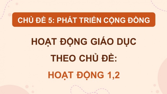 Soạn giáo án điện tử HĐTN 11 KNTT Chủ đề 5: Phát triển cộng đồng (hoạt động 1,2)