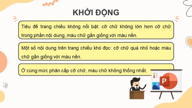 Soạn giáo án điện tử Tin học 8 CTST Bài 10A: Trình bày trang chiếu