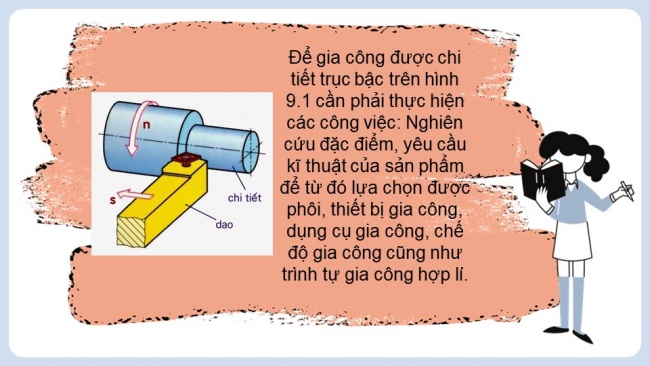 Soạn giáo án điện tử công nghệ cơ khí 11 Cánh diều Bài 9: Quy trình gia công chi tiết