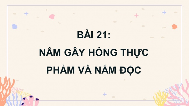 Soạn giáo án điện tử khoa học 4 KNTT Bài 21: Nấm gây hỏng thực phẩm và nấm độc