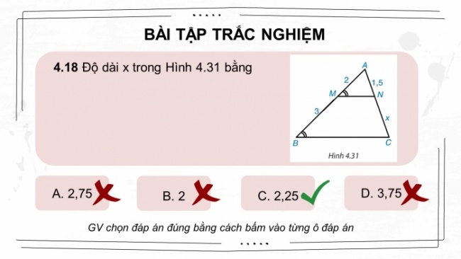 Soạn giáo án điện tử Toán 8 KNTT Bài: Bài tập cuối chương 4