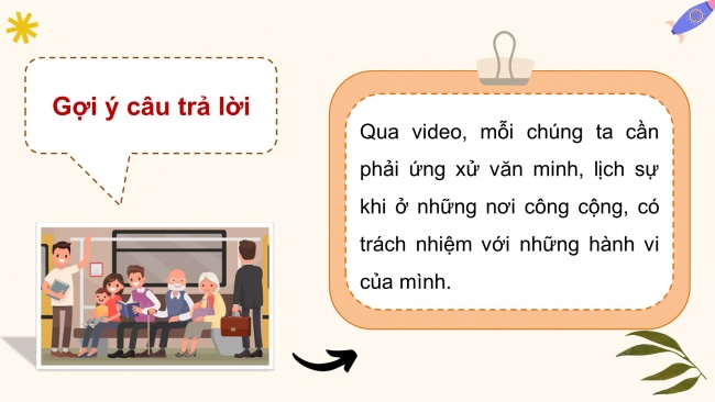 Soạn giáo án điện tử HĐTN 4 cánh diều Tuần 13: Ứng xử văn hoá nơi công cộng - Hoạt động 1, 2