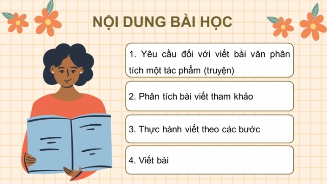 Soạn giáo án điện tử Ngữ văn 8 KNTT Bài 8 Viết: Viết bài văn phân tích một tác phẩm (truyện)