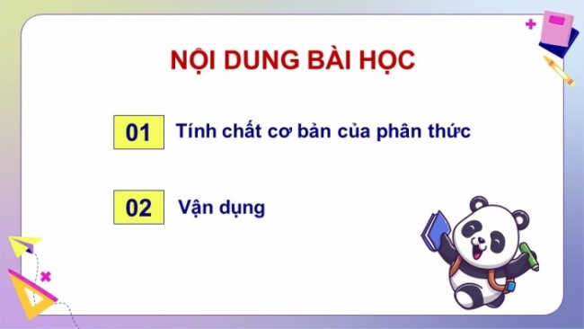 Soạn giáo án điện tử Toán 8 KNTT Bài 22: Tính chất cơ bản của phân thức đại số