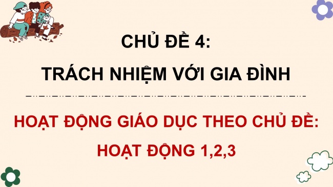 Soạn giáo án điện tử HĐTN 11 KNTT Chủ đề 4: Trắc nghiệm với gia đình - Hoạt động 1,2,3