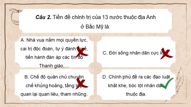 Soạn giáo án điện tử lịch sử 11 CTST Nội dung thực hành Chủ đề 1: Cách mạng tư sản và sự phát triển của chủ nghĩa tư bản