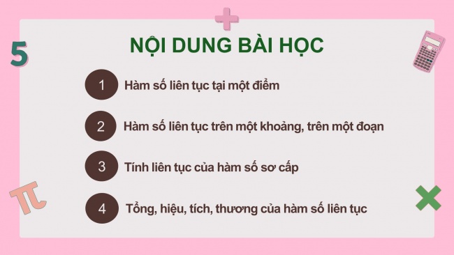 Soạn giáo án điện tử toán 11 CTST Chương 3 Bài 3: Hàm số liên tục