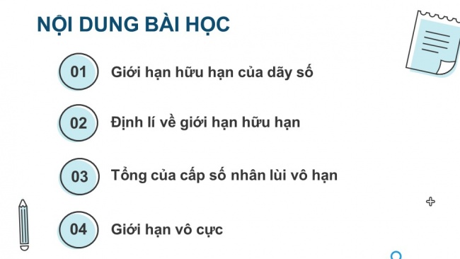 Soạn giáo án điện tử toán 11 Cánh diều Chương 3 Bài 1: Giới hạn của dãy số