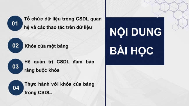 Soạn giáo án điện tử khoa học máy tính 11 Cánh diều bài 2: Bảng và khóa chính trong cơ sở dữ liệu quan hệ