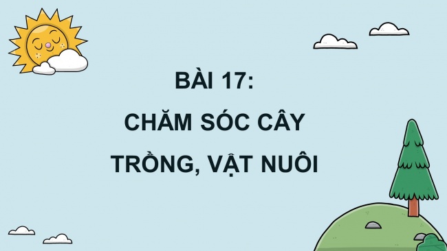 Soạn giáo án điện tử khoa học 4 KNTT Bài 17: Chăm sóc cây trồng, vật nuôi