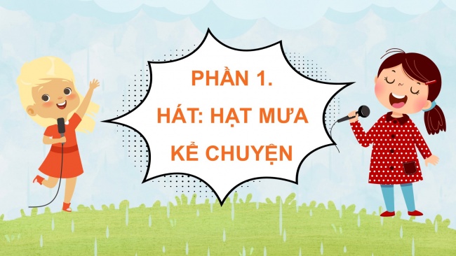 Soạn giáo án điện tử âm nhạc 4 KNTT Tiết 20: Hát: Hạt mưa kể chuyện; Ôn đọc nhạc: Bài số 3