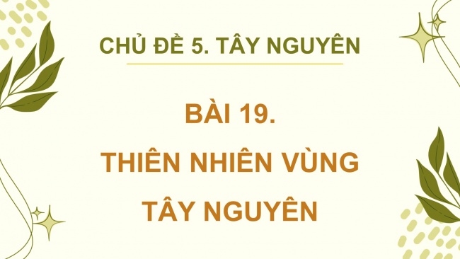 Soạn giáo án điện tử lịch sử và địa lí 4 CTST Bài 19: Thiên nhiên vùng Tây Nguyên