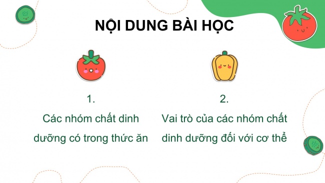 Soạn giáo án điện tử khoa học 4 CTST Bài 23: Các nhóm chất dinh dưỡng có trong thức ăn