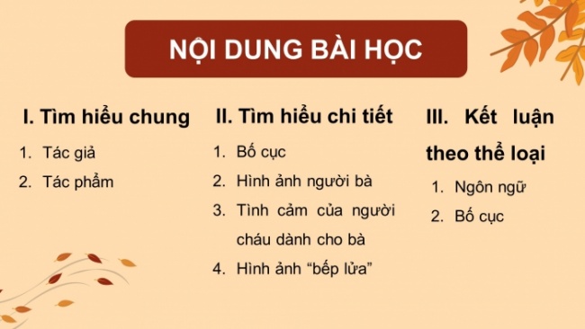 Soạn giáo án điện tử Ngữ văn 8 KNTT Bài 6 Đọc 3: Bếp lửa