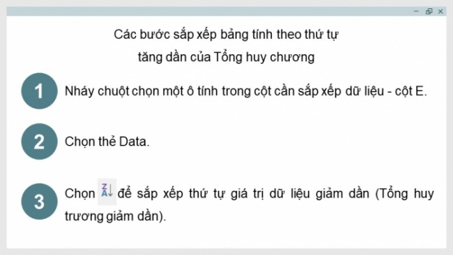 Soạn giáo án điện tử Tin học 8 CTST Bài 6: Sắp xếp, lọc dữ liệu