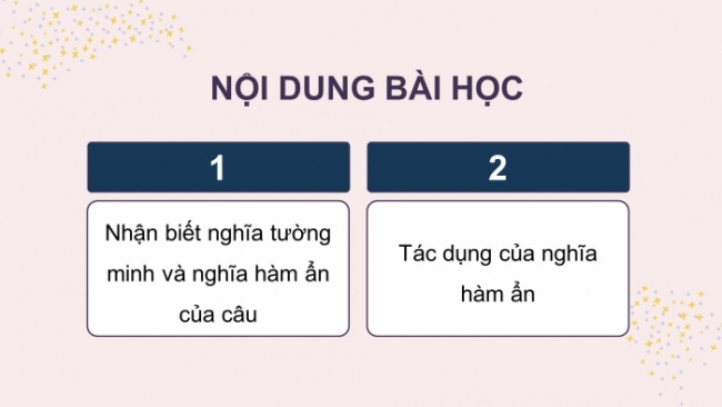 Soạn giáo án điện tử Ngữ văn 8 KNTT Bài 5 TH tiếng Việt: Nghĩa tường minh và nghĩa hàm ẩn của câu