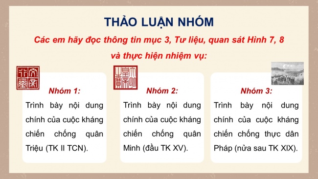 Soạn giáo án điện tử lịch sử 11 KNTT Bài 7: Chiến tranh bảo vệ Tổ quốc và chiến tranh giải phóng dân tộc trong lịch sử Việt Nam(Trước cách mạng tháng tám 1945 (P2)