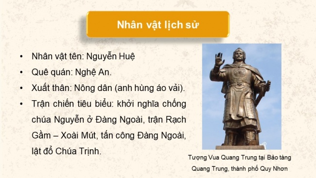 Soạn giáo án điện tử lịch sử 11 CTST Bài 8: Một số cuộc khởi nghĩa và chiến tranh giải phóng trong lịch sử Việt Nam (từ thế kỉ III TCN đến cuối thế kỉ XIX) (P2)