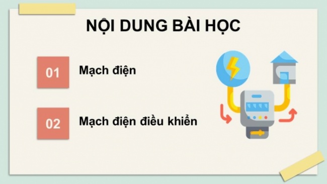 Soạn giáo án điện tử Công nghệ 8 KNTT Bài 14: Khái quát về mạch điện