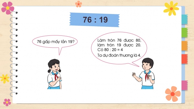 Soạn giáo án điện tử toán 4 cánh diều Bài 40. Chia cho số có hai chữ số