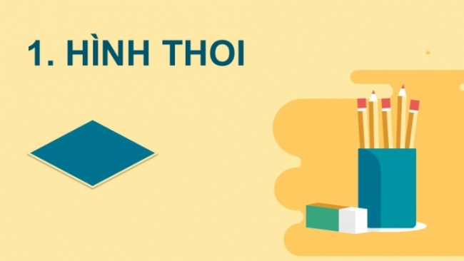 Soạn giáo án điện tử Toán 8 KNTT Bài 14: Hình thoi và hình vuông