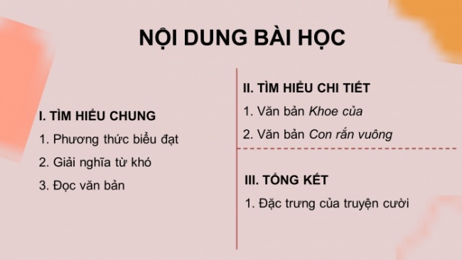 Soạn giáo án điện tử Ngữ văn 8 CTST Bài 4 Đọc 2: Khoe của; Con rắn vuông