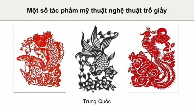 Soạn giáo án điện tử Mĩ thuật 8 KNTT Bài 10: Nghệ thuật trổ giấy trong trang trí