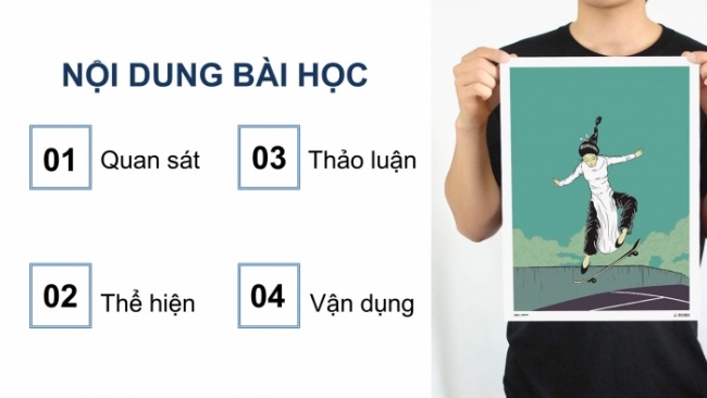 Soạn giáo án điện tử Mĩ thuật 8 KNTT Bài 12: Thiết kế, trang trí áo phông